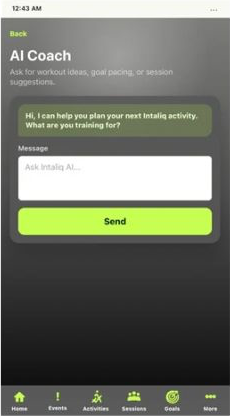 AI Coach chat screen