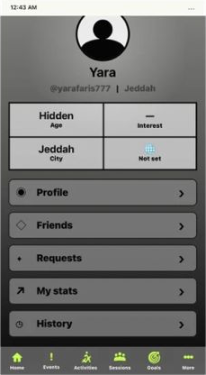 Profile with friends and requests